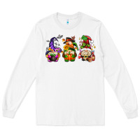 White hallothanksmas gnome Long Sleeve Tee - AdoDesignShop