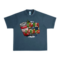 Midnight Navy coffe Urban Heavy Tee - CowhideDigitalArt