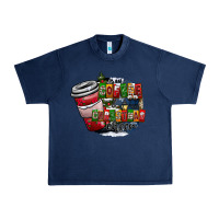 Navy coffe Urban Heavy Tee - CowhideDigitalArt