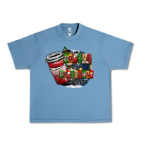 Pebble Blue coffe Urban Heavy Tee - CowhideDigitalArt