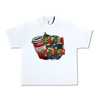 White coffe Urban Heavy Tee - CowhideDigitalArt