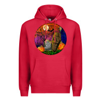 Cardinal halloween round Premium Hoodie - BundleAndBundleShop