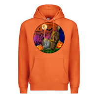 Carrot halloween round Premium Hoodie - BundleAndBundleShop