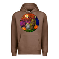 Chestnut halloween round Premium Hoodie - BundleAndBundleShop
