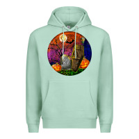 Seafoam halloween round Premium Hoodie - BundleAndBundleShop