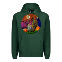 Sports Green halloween round Premium Hoodie - BundleAndBundleShop