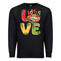 Black love juneteenth lips Premium Sweatshirt - MaliasSmallBusiness
