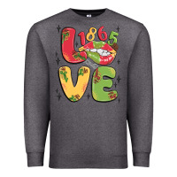 Charcoal Heather love juneteenth lips Premium Sweatshirt - MaliasSmallBusiness