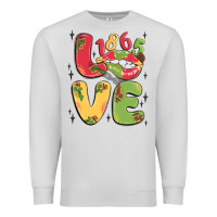 Dove Grey love juneteenth lips Premium Sweatshirt - MaliasSmallBusiness