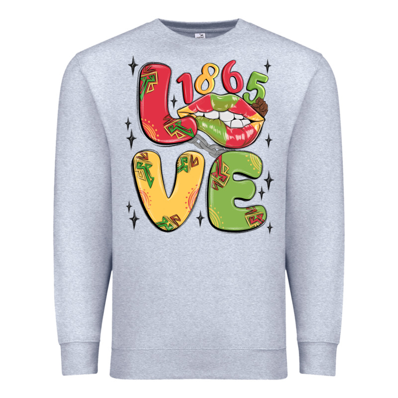 Love Juneteenth Lips Premium Sweatshirt by MaliasSmallBusiness | Teevron