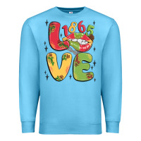 Ocean Blue love juneteenth lips Premium Sweatshirt - MaliasSmallBusiness