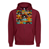 Burgundy western german shorthaired pointer Zipper Hoodie - Artiststas
