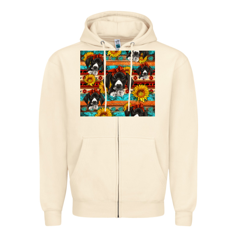 Western German Shorthaired Pointer Zipper Hoodie by Artiststas | Teevron