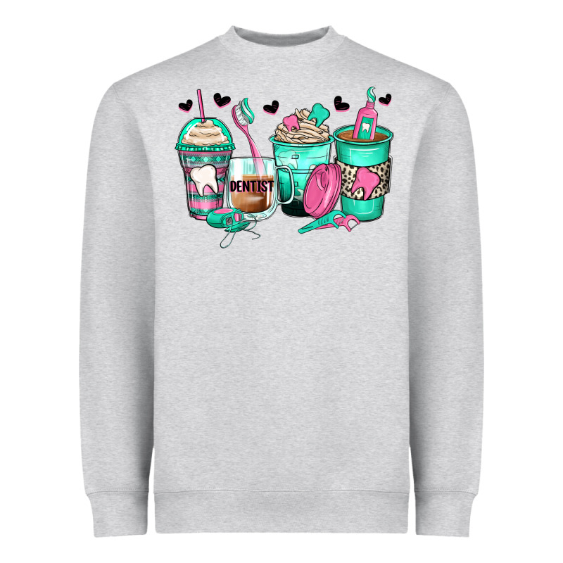 Dentist Coffee Cups Heavyweight Sweatshirt by Zillion Design Studio | Teevron