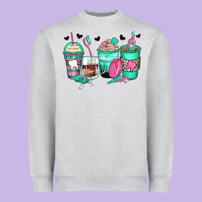 Dentist Coffee Cups Heavyweight Sweatshirt Designed By Zillion Design Studio