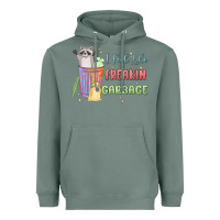 Sage i feel like garbage raccoon Heavyweight Hoodie - MaliasSmallBusiness