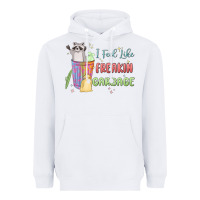 White i feel like garbage raccoon Heavyweight Hoodie - MaliasSmallBusiness