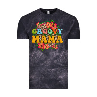 Cloud Black groovy mama Vintage Tee - Zillion Design Studio