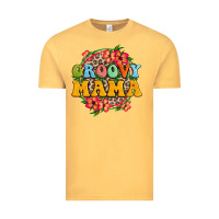 Vintage Mustard groovy mama Vintage Tee - Zillion Design Studio