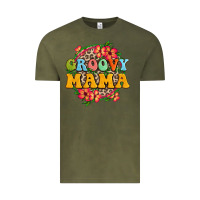 Vintage Olive groovy mama Vintage Tee - Zillion Design Studio