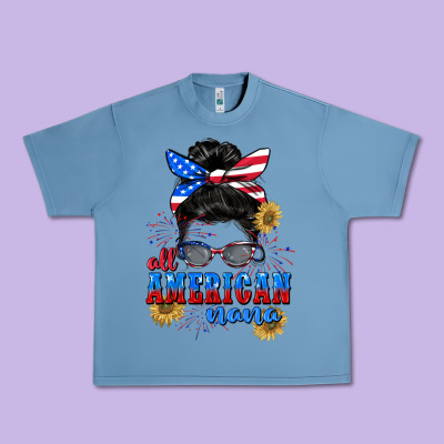 All American Nana 4th Of July Urban Heavy Tee Designed By Cowgirlartshop