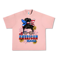 Salmon All American Nana 4th of July Urban Heavy Tee - CowGirlArtShop
