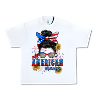 White All American Nana 4th of July Urban Heavy Tee - CowGirlArtShop