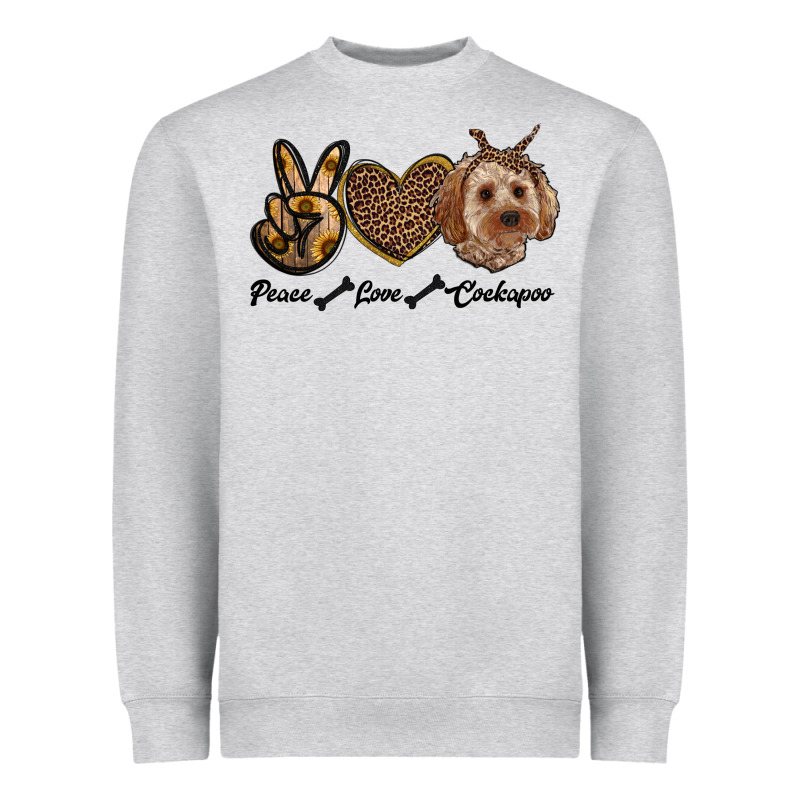 Peace Love Cockapoo Heavyweight Sweatshirt by RanaPortraitStore | Teevron