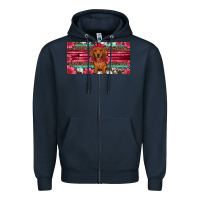 Navy dachshund puppy license plate Zipper Hoodie - Artiststas