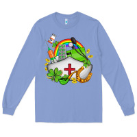 Colony Blue nurse  st patricks Long Sleeve Tee - AdoDesignShop