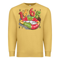 Antique Gold 1865 juneteenth lips Premium Sweatshirt - MaliasSmallBusiness