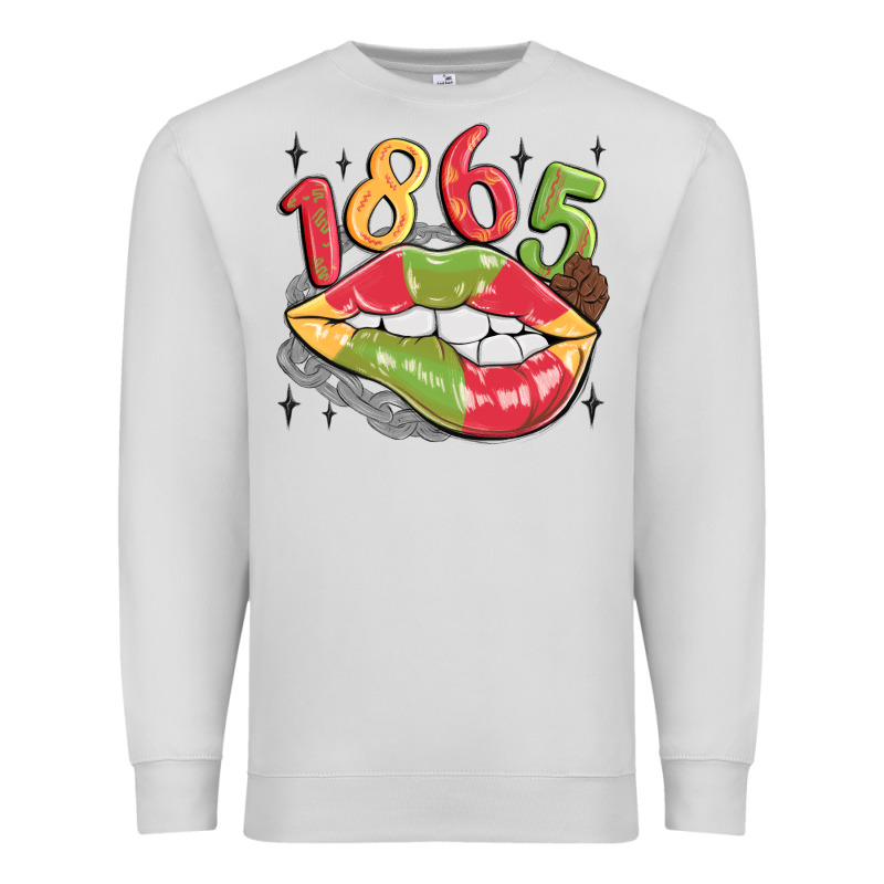 1865 Juneteenth Lips Premium Sweatshirt by MaliasSmallBusiness | Teevron