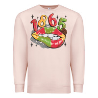 Pale Pink 1865 juneteenth lips Premium Sweatshirt - MaliasSmallBusiness