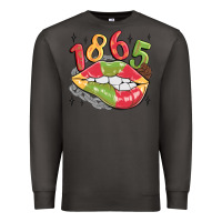 Smoke 1865 juneteenth lips Premium Sweatshirt - MaliasSmallBusiness