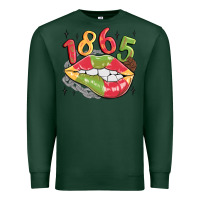 Sports Green 1865 juneteenth lips Premium Sweatshirt - MaliasSmallBusiness