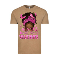 Vintage Coffee afro messy bun breast cancer warrior Vintage Tee - texasbilliewilder