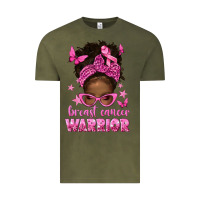 Vintage Olive afro messy bun breast cancer warrior Vintage Tee - texasbilliewilder