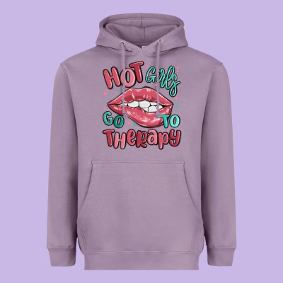 Hot Girls Go To Therapy Heavyweight Hoodie Designed By Maliassmallbusiness