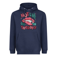 Navy hot girls go to therapy Heavyweight Hoodie - MaliasSmallBusiness