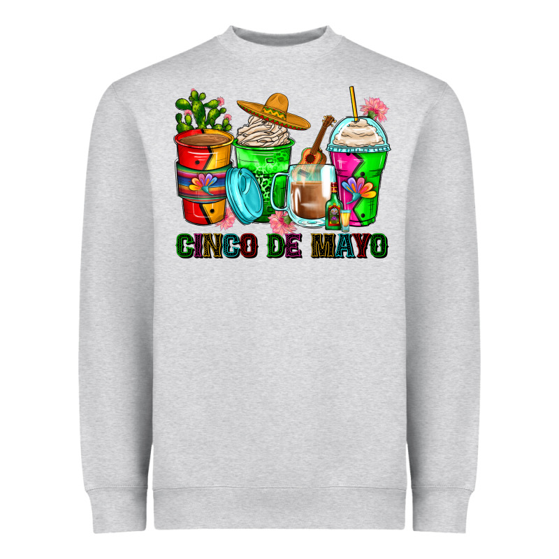 Cinco De Mayo Coffee Cups Heavyweight Sweatshirt by Zillion Design Studio | Teevron