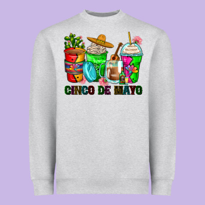 Cinco De Mayo Coffee Cups Heavyweight Sweatshirt Designed By Zillion Design Studio