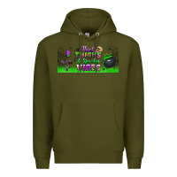 Army Green thick thighs and spooky vibes libbey glass Premium Hoodie - BundleAndBundleShop