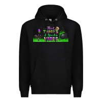 Black thick thighs and spooky vibes libbey glass Premium Hoodie - BundleAndBundleShop