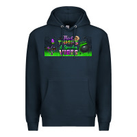 Navy thick thighs and spooky vibes libbey glass Premium Hoodie - BundleAndBundleShop