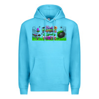 Ocean Blue thick thighs and spooky vibes libbey glass Premium Hoodie - BundleAndBundleShop