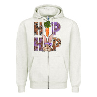 Oatmeal Heather Easter hiphop Zipper Hoodie - AdoDesignShop