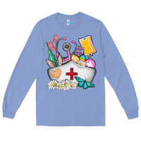 Colony Blue nurse  easter Long Sleeve Tee - AdoDesignShop