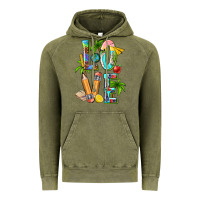 Vintage Olive summer love teacher Vintage Hoodie - texasbilliewilder