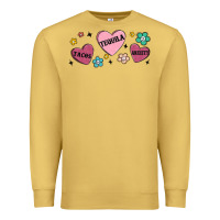 Antique Gold tacos tequila anxiety Premium Sweatshirt - MaliasSmallBusiness