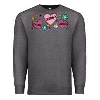 Charcoal Heather tacos tequila anxiety Premium Sweatshirt - MaliasSmallBusiness